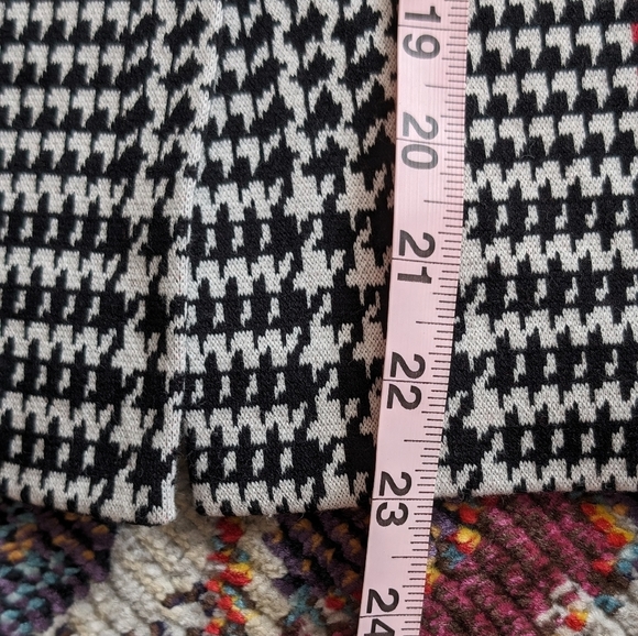 Talbots Houndstooth Ponte Faux Leather Trim Pencil Skirt - Picture 3 of 6